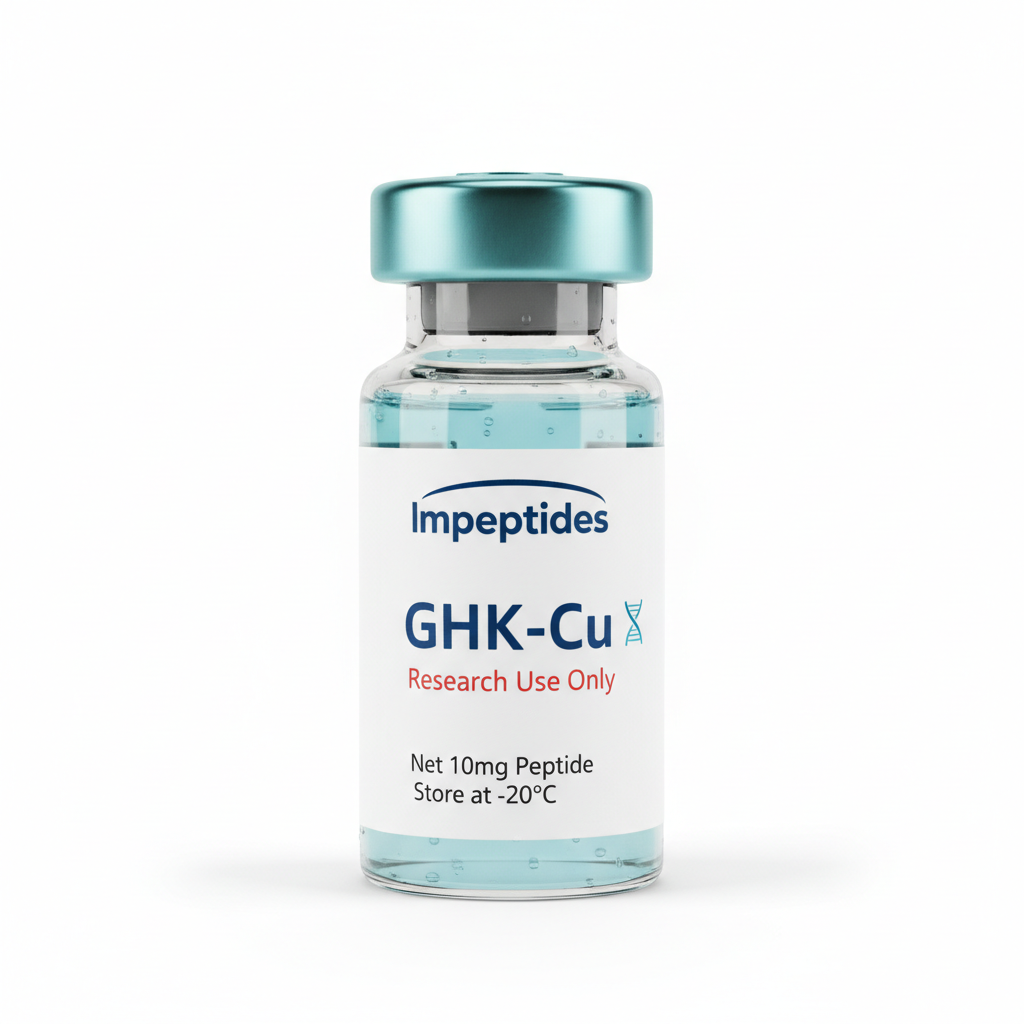 ghk cu vial, with lmpeptides on it and research use only