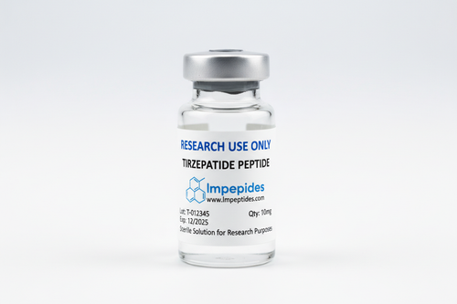 tirzepatide vial with lmpeptides and research use only
